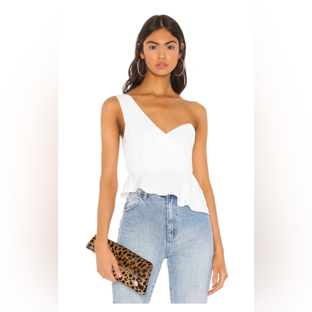 Karlie One Shoulder Top in White
superdown